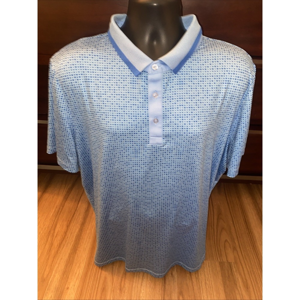 Redvanly Polo Shirt Mens Size XXL Blue Athletic Golf Performance Stretch